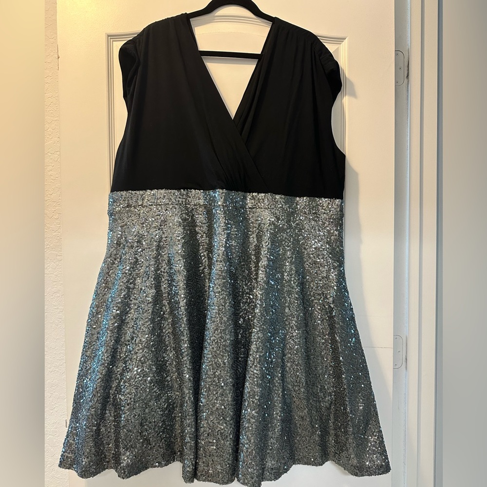 Torrid Special Occasion Black Sequins skater dress